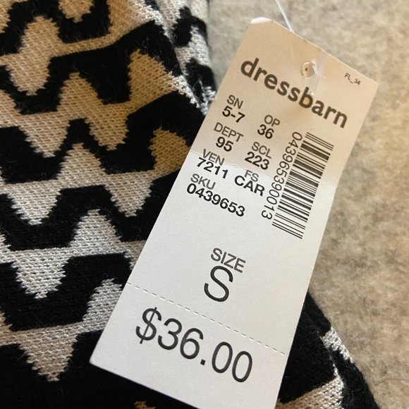 Roz & Ali black and white skirt - SMALL (NWT) - Picture 3 of 3